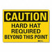 Hard Hat Caution Rflct Label 3.5inx5in