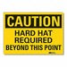 Hard Hat Caution Rflctv Label 10inx14in