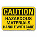 Caution Sign 7 inx10 in Plastic