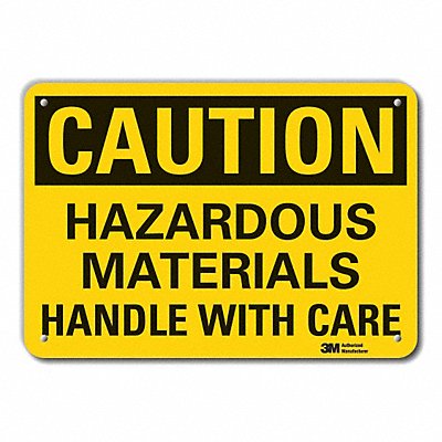 Rflct Hzrdous Mtrl Caution Sign 10x14in