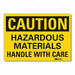 Hazardous Mtrls Caut RflctvLbl 7x10in