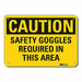 Caution Sign 7 in x 10 in Plastic