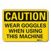 Caution Sign 7 in x 10 in Plastic