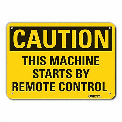 Caution Sign 7 in x 10 in Plastic