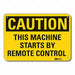 Caution Sign 7 in x 10 in Plastic