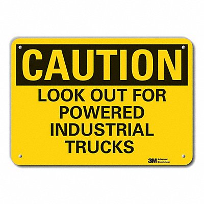 Rflct Lift Truck Trfc Caut Sign 10x14in