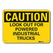Caution Sign 7 inx10 in Plastic