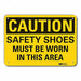 Rflct Foot Caution Sign 10x14in Alum