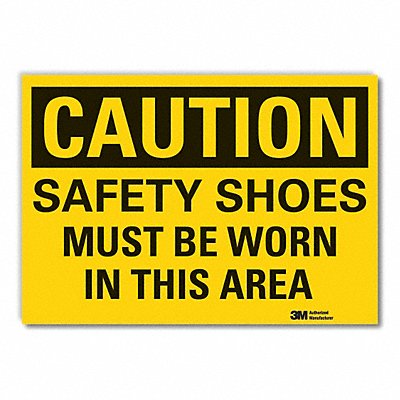 Foot Caution Rflct Label 3.5in x 5in
