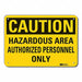 Caution Sign 7 inx10 in Plastic