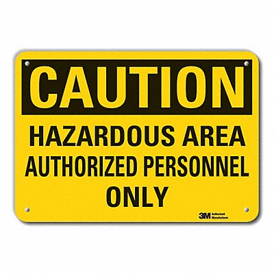 Rflctv Hazard Area Caution Sign 10x14in