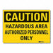 Hazard Area Caution Rflct Lbl 5inx7in