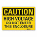 Caution Sign 7inx10in Non-PVC Polymer