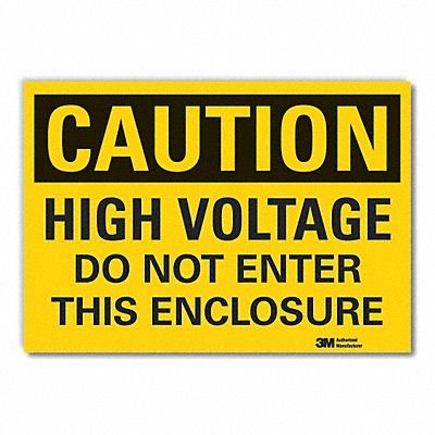 High Voltage Caution Rflctv Label 7x10in