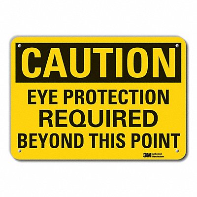 Caution Sign 7 inx10 in Plastic