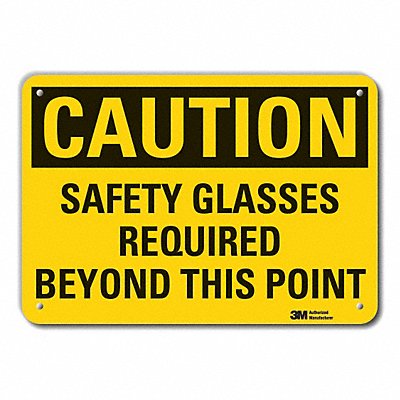 Rflctv Eye Caution Sign 10x14in Aluminum