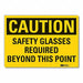 Eye Caution Rflct Label 10 in x 14 in