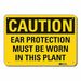 Caution Sign 10 in x 14 in Plastic