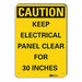 Rflct Elec Panel Caut Sign 10x14in Alum