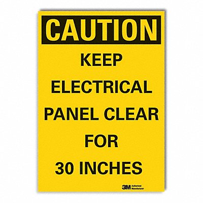 Caution Sign 14inx10in Non-PVC Polymer