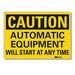 Auto Equipment Caution Rflctv Lbl 5x7in