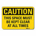 Caution Sign 7 in x 10 in Plastic