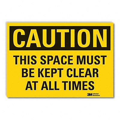 Keep Clear Caution Rflctive Label 7x10in