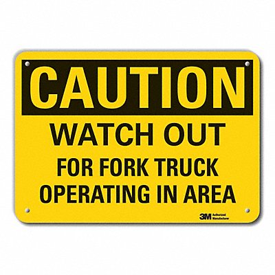Caution Sign 7 inx10 in Plastic