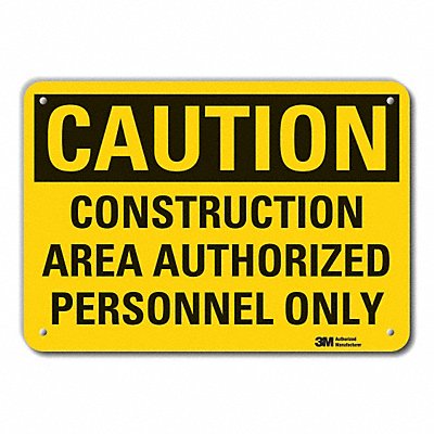 Caution Sign 10 inx14 in Plastic