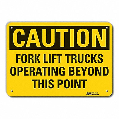 Rflctv Lift Truck Trfc Caut Sign 10x14in