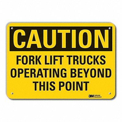 Caution Sign 10 inx14 in Plastic