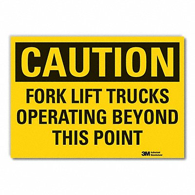 Caution Sign 7inx10in Non-PVC Polymer