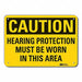 Rflctv Hearing Caution Sign 10x14in Alum