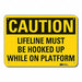 Caution Sign 7 in x 10 in Plastic