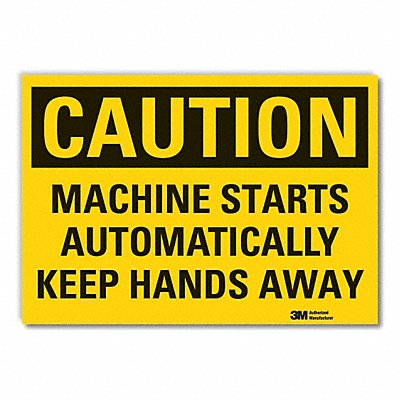 Keep Hands Clear Caution RflctvLbl 5x7in