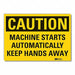 Keep Hands Clear Caut RflctvLbl 3.5x5in