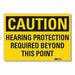 Hearing Caution Rflctv Label 10inx14in