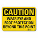 Caution Sign 7 inx10 in Plastic
