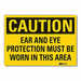 Eye  Ear Caution Rflctv Label 7inx10in