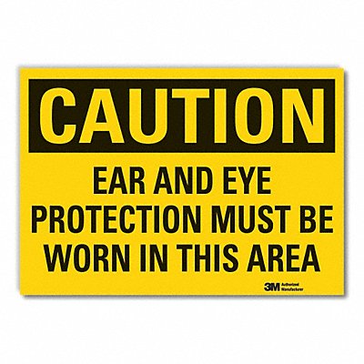 Caution Sign 7inx10in Non-PVC Polymer