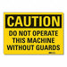 Machine Guards Caut Rflct Lbl 10x14in