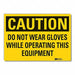 Hand Caution Rflctv Label 7inx10in