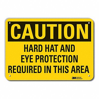 Rflctv Head Eye Caut Sign 10x14in Alum