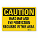 Head  Eye Caution Rflct Lbl 7inx10in