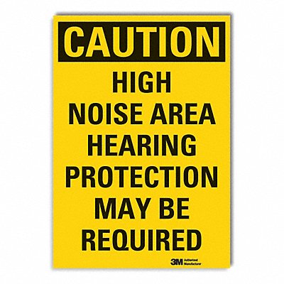 Hearing Caution Rflctv Label 7inx10in