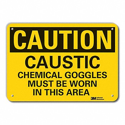 Caution Sign 10 in x 14 in Plastic