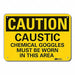 Rflct Caustic Caution Sign 10x14in Alum