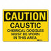 Caustic Caution Rflct Label 7inx10in