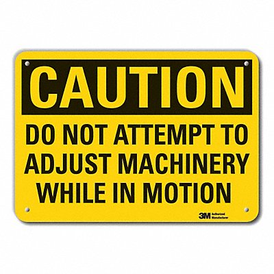 Rflct Mach Operation Caut Sign 7x10in