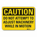 Caution Sign 7 in x 10 in Plastic